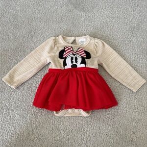 Disney Store Minnie Mouse Toddler Tutu Dress 12-18 Months Christmas Holiday Chic